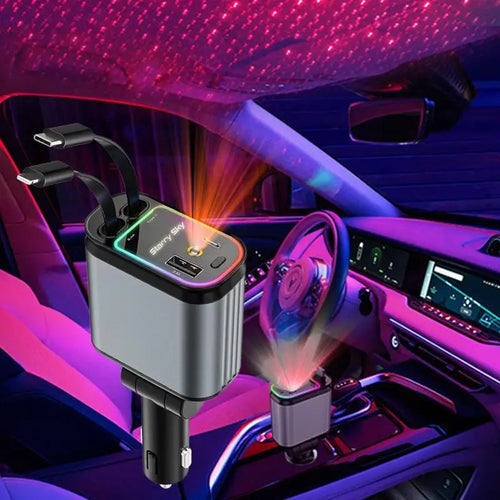 Galaxy Multifunction Car Charger: Charging Reinvented, Ambiance Included
